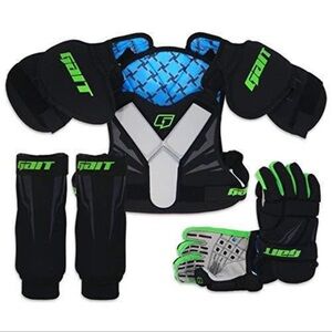 Gait Icon Black and Green Lacrosse Kit Gear Set